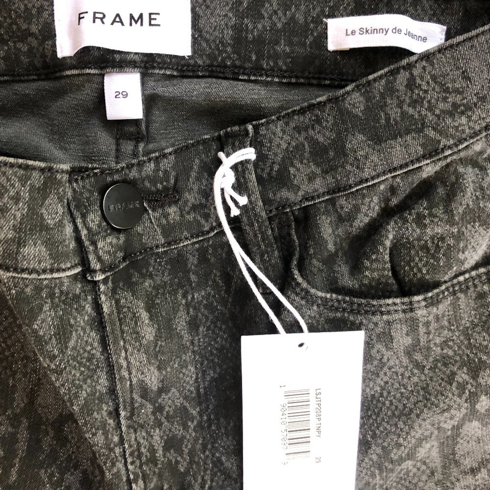 Frame Denim Python Print Skinny Jeans - Picture 8 of 9
